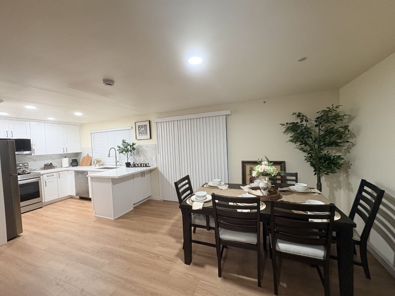 Kitchen and dining area