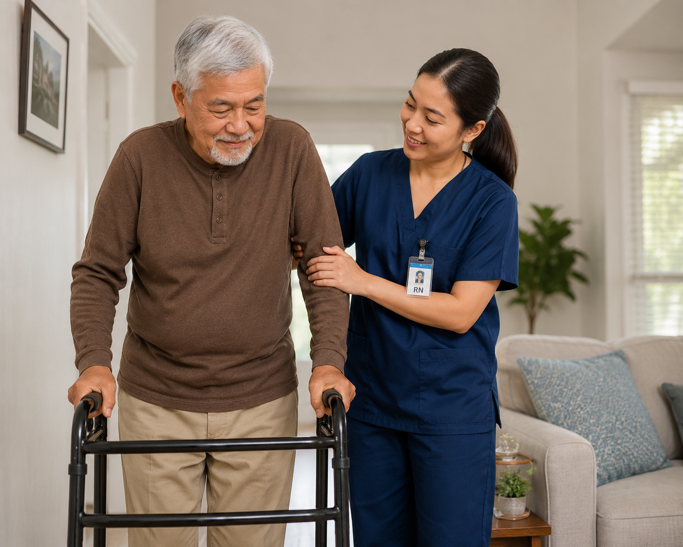 Care staff trained and supervised by nurse